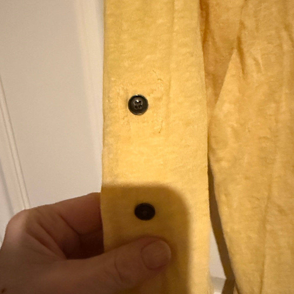 GAP Women's Butter-Yellow Lightweight Zip-Up Hoodie - Picture 4 of 6